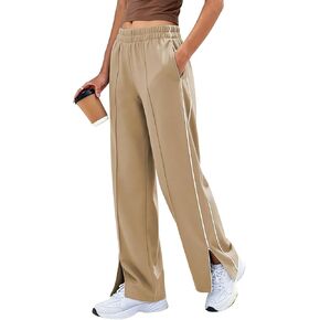 Women's Wide Leg Sweatpants Casual Pants Side Stripes Baggy Lounge Trousers Running Travel Workout Comfy in Saudi Arabia