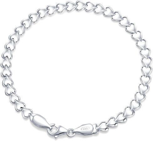 Bracelets for Women Sterling Silver Hypoallergenic Heart Bracelet Dainty 925 Silver Cute Friendship Bracelets No Tarnish Trendy Charm Best Friend Bracelet Stack for Birthday Jewelry in Saudi Arabia