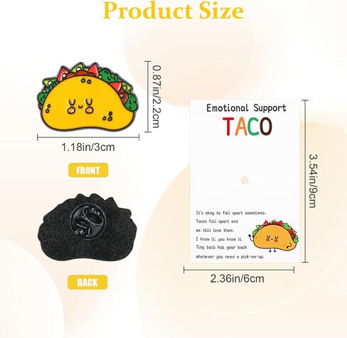 24Set Employee Appreciation Gifts Bulk - 24 Taco Funny Pins Bulk with 24 Inspirational Cards, Mini Taco Gifts for Coworkers Employee of the Month Staff Nurse Teacher Team in Saudi Arabia