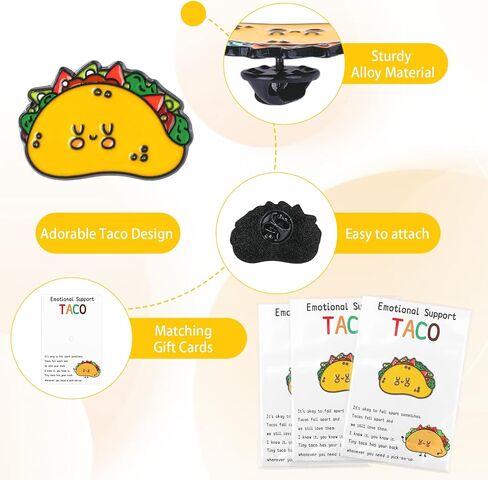 24Set Employee Appreciation Gifts Bulk - 24 Taco Funny Pins Bulk with 24 Inspirational Cards, Mini Taco Gifts for Coworkers Employee of the Month Staff Nurse Teacher Team in Saudi Arabia