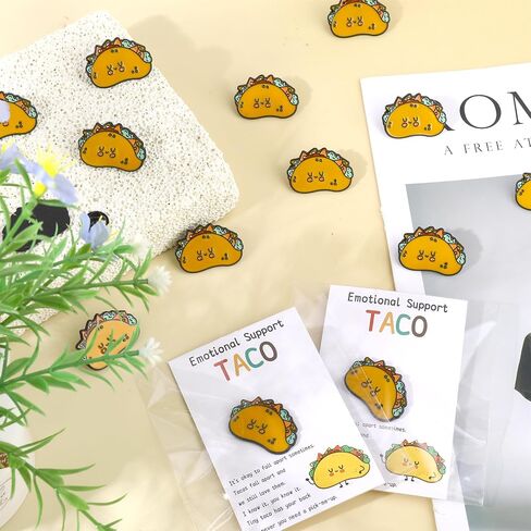 24Set Employee Appreciation Gifts Bulk - 24 Taco Funny Pins Bulk with 24 Inspirational Cards, Mini Taco Gifts for Coworkers Employee of the Month Staff Nurse Teacher Team in Saudi Arabia