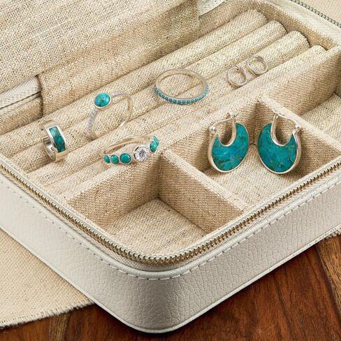 Silpada 'Polka Dot' Sterling Silver Teal Nano Crystal Ring in Kuwait