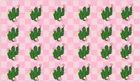 Booooom Jackson 7'6''x13' Pink Cactus Classroom Rug for Kids Room Seating Décor - Thick Nylon Large Preschool Carpet Daycare Rug for Teaching & Playroom, Non-Slip &No Triping,20X Stain Resistance in Saudi Arabia
