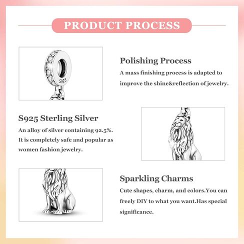 PARCOM 925 Sterling Silver Animal Bead Charms for Pandora Bracelets, Four Leaf Clover Tree of Life Pendants, Compatible with European Snake Chain Necklaces, Hypoallergenic Daily Wear Jewelry Gift for Women Mother's Day Christmas Anniversary in Saudi Arabia