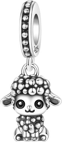 PARCOM 925 Sterling Silver Animal Bead Charms for Pandora Bracelets, Four Leaf Clover Tree of Life Pendants, Compatible with European Snake Chain Necklaces, Hypoallergenic Daily Wear Jewelry Gift for Women Mother's Day Christmas Anniversary in Saudi Arabia