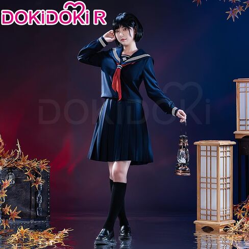 KIRA KIRA Anime Cosplay Costume School JK Uniform Dress Tops Skirt Bow Tie Socks Blue JK Outfits Halloween Costume Plus Size in Kuwait