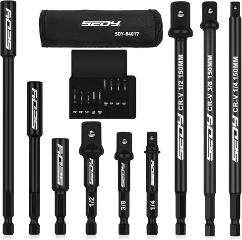 Impact Universal Joint-Socket Swivel Set: 3-Piece 1/2", 3/8", 1/4" Flexible Socket Swivel Set Premium CR-MO Steel U Joint Socket Adapter Wobble Socket Set in Saudi Arabia