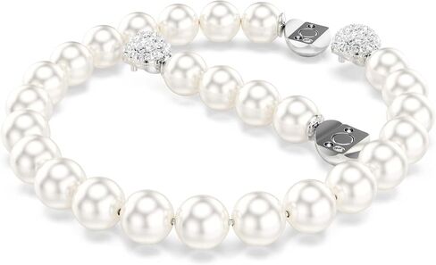 Swarovski Matrix bracelet, Crystal pearl, White, Rhodium plated in Kuwait