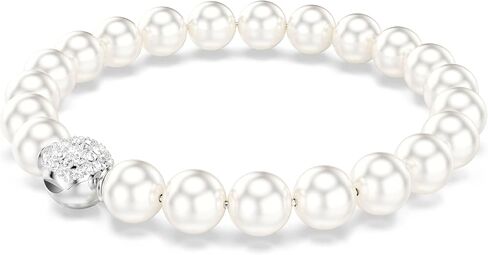 Swarovski Matrix bracelet, Crystal pearl, White, Rhodium plated in Kuwait