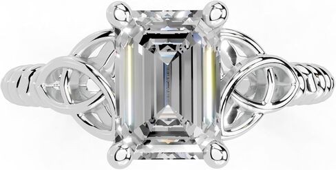 1-5 Carat 14K Gold Platinum 925 Silver Classic Cut with Celtic Knot Lab Grown Diamond Ring, IGI Certified, Engagement Rings for Women (1-5 Ct, F-G Color, VS1-VS2 Clarity) in Saudi Arabia
