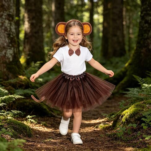 Monkey Ears Headband Set Stylish Costume Accessory Ideal for Halloween, Christmas, Carnival Themed Party Outfits in Saudi Arabia