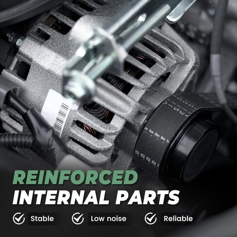 Alternator 180A 12V Fit for VOLVO S80 2007-2015│S60 2011-2016│XC60 2010-2016│XC70 2008-2015│XC90 2007-2014#Replace 0121715009 0121715109 11346N 11346 Decoupler Pulley Alternator in Kuwait