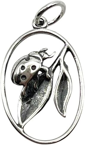 KEVIN N ANNA 925 Sterling Silver Ladybug on Leaf Charm (Charm Only) in Kuwait