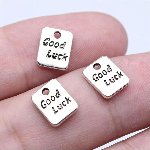 400 Pcs Antique Silver Good Luck Pendant 9x7MM B16838 in Kuwait