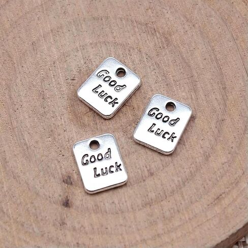 400 Pcs Antique Silver Good Luck Pendant 9x7MM B16838 in Kuwait