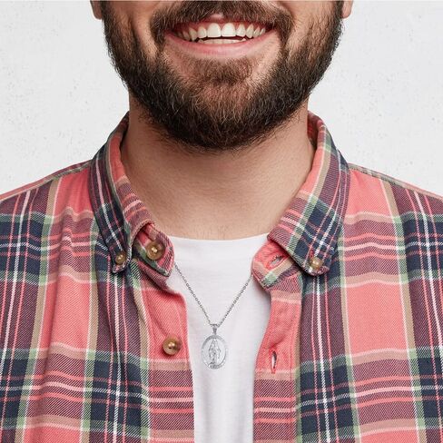 Sideways Crosses .925 Sterling Silver 1-1/10" Miraculous Medal Of Blessed Virgin Mary Catholic Charm Pendant in Saudi Arabia