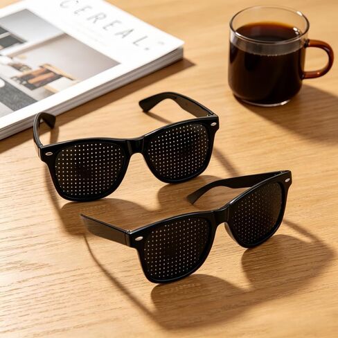 2 Pack Unisex Anti-Myopia Astigmatism Glasses Men's Women's Vision Improvement Strabismus Correction Fatigue Glasses(Black-CC-C1) in Kuwait