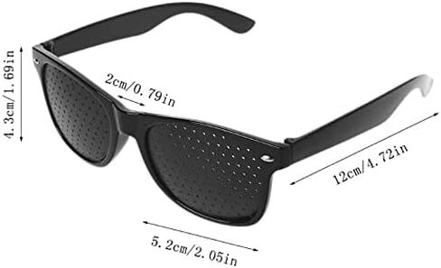 2 Pack Unisex Anti-Myopia Astigmatism Glasses Men's Women's Vision Improvement Strabismus Correction Fatigue Glasses(Black-CC-C1) in Kuwait