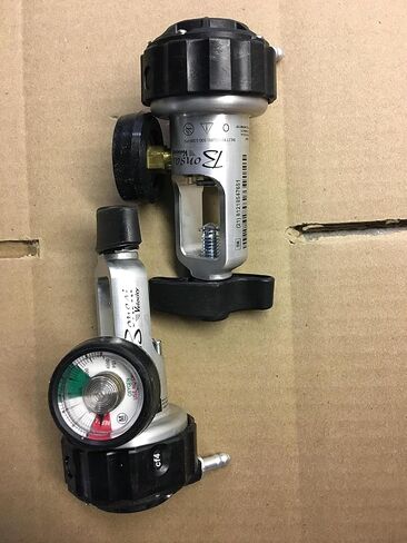Generic Bonsai Velocity Conserving Oxygen Tank Regulator OM-812-NIM, Silver in Kuwait