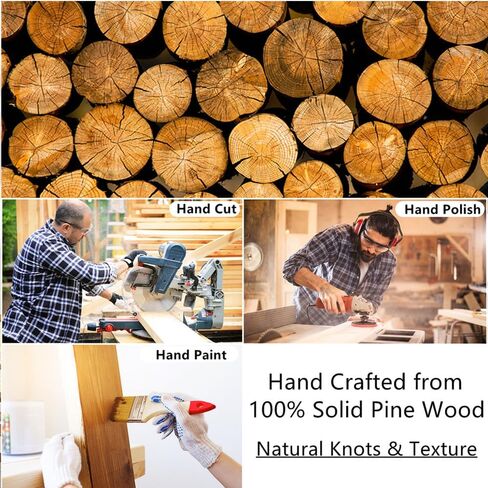 Wood Floating Shelves for Wall Set of 3, 22 Inch Rustic Floating Shelf Wall Mount, Solid Wooden Bathroom Floating Shelves for Kitchen, Bedroom, Living Room - Dark Walnut in Saudi Arabia