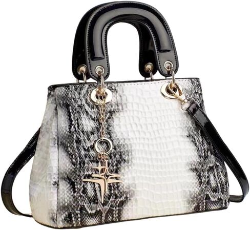 Glossy Evening Genuine Leather Tote for Women Crocodile Texture Top Handle Party Satchel and Wallet Set in Saudi Arabia