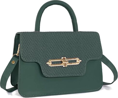 PORT&LOTUS Women's Woven Faux Leather Satchel Handbag, Small Crossbody Purse with Top Handle and Adjustable Shoulder Strap in Saudi Arabia