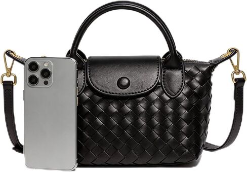 Mini Woven Braided Leather Top Handle Handbag for Women Small Luxury Satchel Fashion Travel Daily Purse in Saudi Arabia