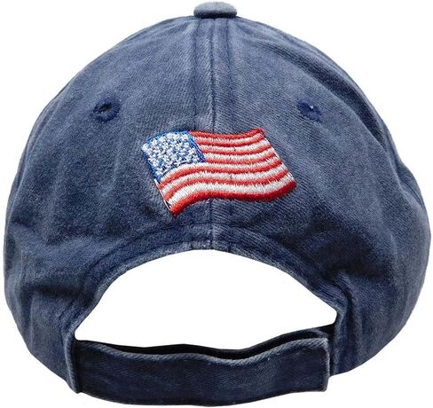 Trade Winds God Guns & Trump 2028 USA Flag Iran Sucks Blue Denim Relax Embroidered Cap Hat in Kuwait