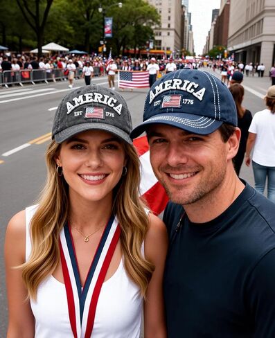 Waldeal 2 Packs American Flag Hat, Adjustable Unisex USA Flag Baseball Cap, 4th of July Hats for Men Women in Kuwait