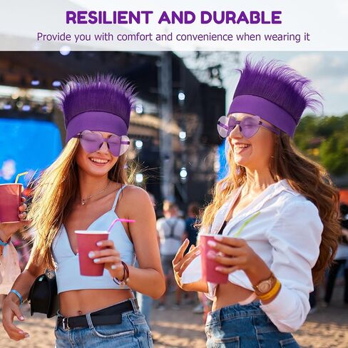 Purple Spirit Wear Accessories, Wigs and Heart Glasses for Crazy Hair Day Team Color War Fun Halloween Costume Outfit in Kuwait