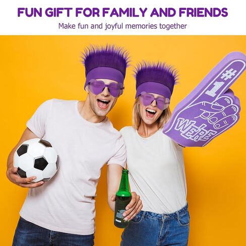 Purple Spirit Wear Accessories, Wigs and Heart Glasses for Crazy Hair Day Team Color War Fun Halloween Costume Outfit in Kuwait