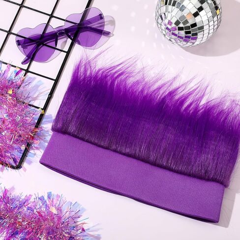 Purple Spirit Wear Accessories, Wigs and Heart Glasses for Crazy Hair Day Team Color War Fun Halloween Costume Outfit in Kuwait