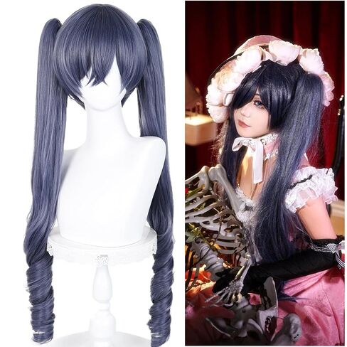 Alacos Long Green Anime Wig for Long Mint Cosplay Wig Halloween Costume Party + Cap in Saudi Arabia