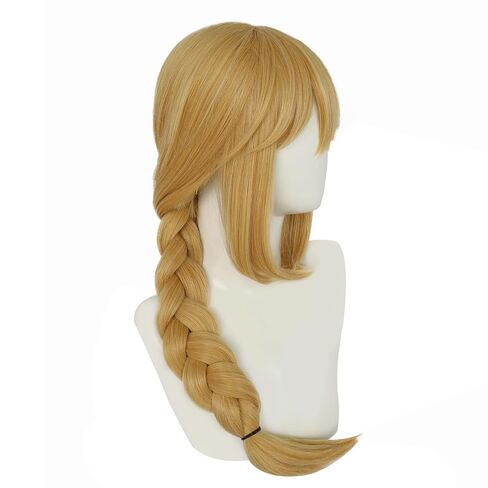Cowgirls Wig Women Long Gold Wigs with Bangs Blonde Ponytails Wig for Women Synthetic Halloween Cowgirls Costume Party Anime Cosplay Wigs Christmas Outfit for Scenecore +Hair Cap in Kuwait