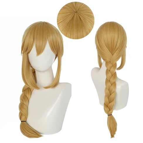 Cowgirls Wig Women Long Gold Wigs with Bangs Blonde Ponytails Wig for Women Synthetic Halloween Cowgirls Costume Party Anime Cosplay Wigs Christmas Outfit for Scenecore +Hair Cap in Kuwait