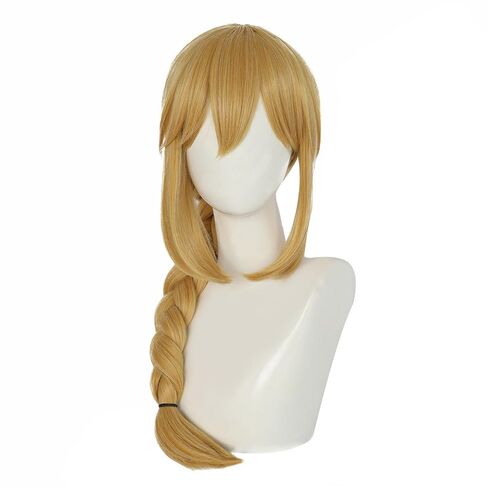 Cowgirls Wig Women Long Gold Wigs with Bangs Blonde Ponytails Wig for Women Synthetic Halloween Cowgirls Costume Party Anime Cosplay Wigs Christmas Outfit for Scenecore +Hair Cap in Kuwait