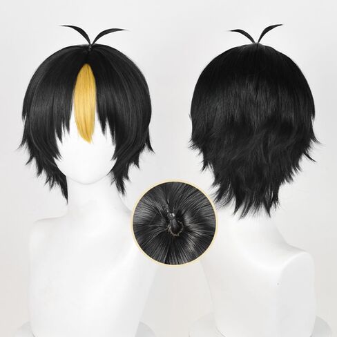 Nishinoya Yuu Cosplay Wig Comic Convention Costume Party Role Play Halloween Christmas Hair +Wigs Cap in Kuwait