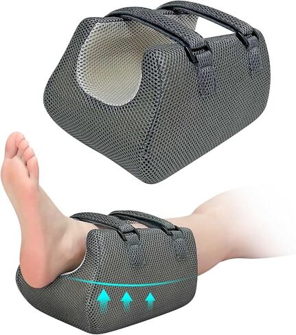 Heel Protector for Pressure Sores in Bed, Ankle Pillow for Pressure Relief, Bed Sores Heel Elevator Pillow, Foot Elevation Pillows for Swelling, Foam Wedge Foot Support Cushion for Bedridden Patients in Saudi Arabia