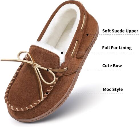 Womens Moccasin Slippers Memory Foam Fuzzy Slipper Indoor Outdoor for Women Comfy House Shoes in Saudi Arabia