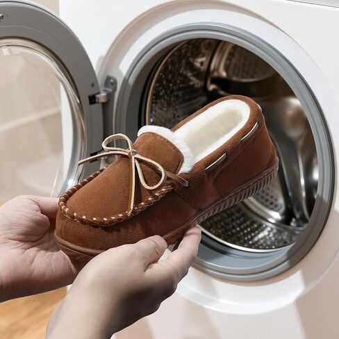 Womens Moccasin Slippers Memory Foam Fuzzy Slipper Indoor Outdoor for Women Comfy House Shoes in Saudi Arabia