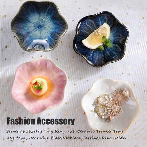 Jewelry Tray,Ring Dish,Ceramic Trinket Tray,Key Bowl,Decorative Plate,Necklace Earrings Ring Holder for Mom Friends Sister Daughter (Light Blue) in Kuwait
