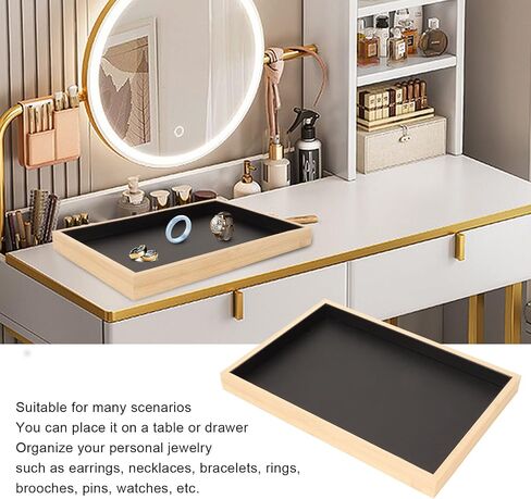 Jewelry Tray, 14X9.6X1.2in Stackable Flat Jewelry Organizer, Showcase Display Empty Plate for Earring Necklace Bracelet Brooche Pins in Saudi Arabia