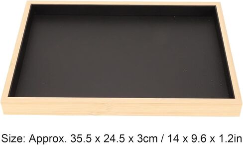 Jewelry Tray, 14X9.6X1.2in Stackable Flat Jewelry Organizer, Showcase Display Empty Plate for Earring Necklace Bracelet Brooche Pins in Saudi Arabia