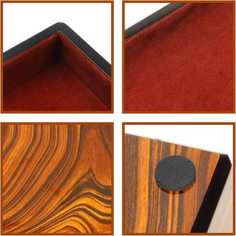 Wooden Valet Tray with Velvet Lining, EDC Desktop Catchall Organizer, Storage Tray for Jewelry, Wallets, Watches, Keys, Glasses, Perfect for Nightstand, Dresser, Entryway Bedside in Saudi Arabia