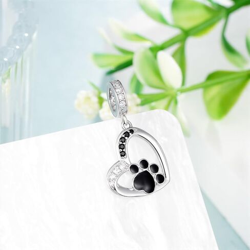 Dog Charms 925 Sterling Silver Animal Jewelry Dog Charm for Bracelets Paw Print Charms for Women in Kuwait