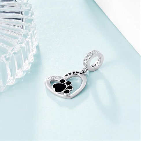 Dog Charms 925 Sterling Silver Animal Jewelry Dog Charm for Bracelets Paw Print Charms for Women in Kuwait