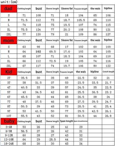 OAKFashion Christmas Family Pajamas Holiday Christma Pajama Family Matching Pjs Set Sleepwear Xmas Jammies in Saudi Arabia