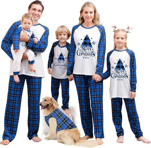 OAKFashion Christmas Family Pajamas Holiday Christma Pajama Family Matching Pjs Set Sleepwear Xmas Jammies in Saudi Arabia