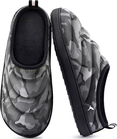 RockDove Men’s Trail-Therm Quilted Memory Foam Slippers for Camping and Indoor Outdoor Adventures with Anti-Slip Rubber Sole in Kuwait
