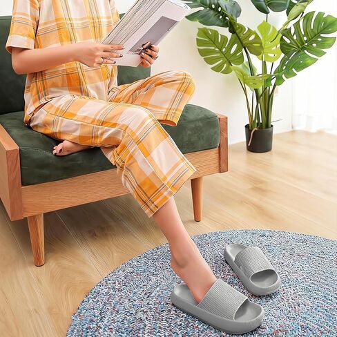 Pillow Slippers for Women and Men, Pillow Slides for Women and Men,Cloud Bathroom Sandals, Ultimate Comfort, Lightweight, Thick Sole, Non-Slip, Easy to Clean in Saudi Arabia